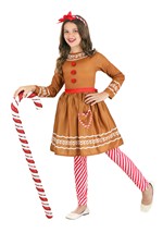 Girl's Gingerbread Costume Dress Alt 5