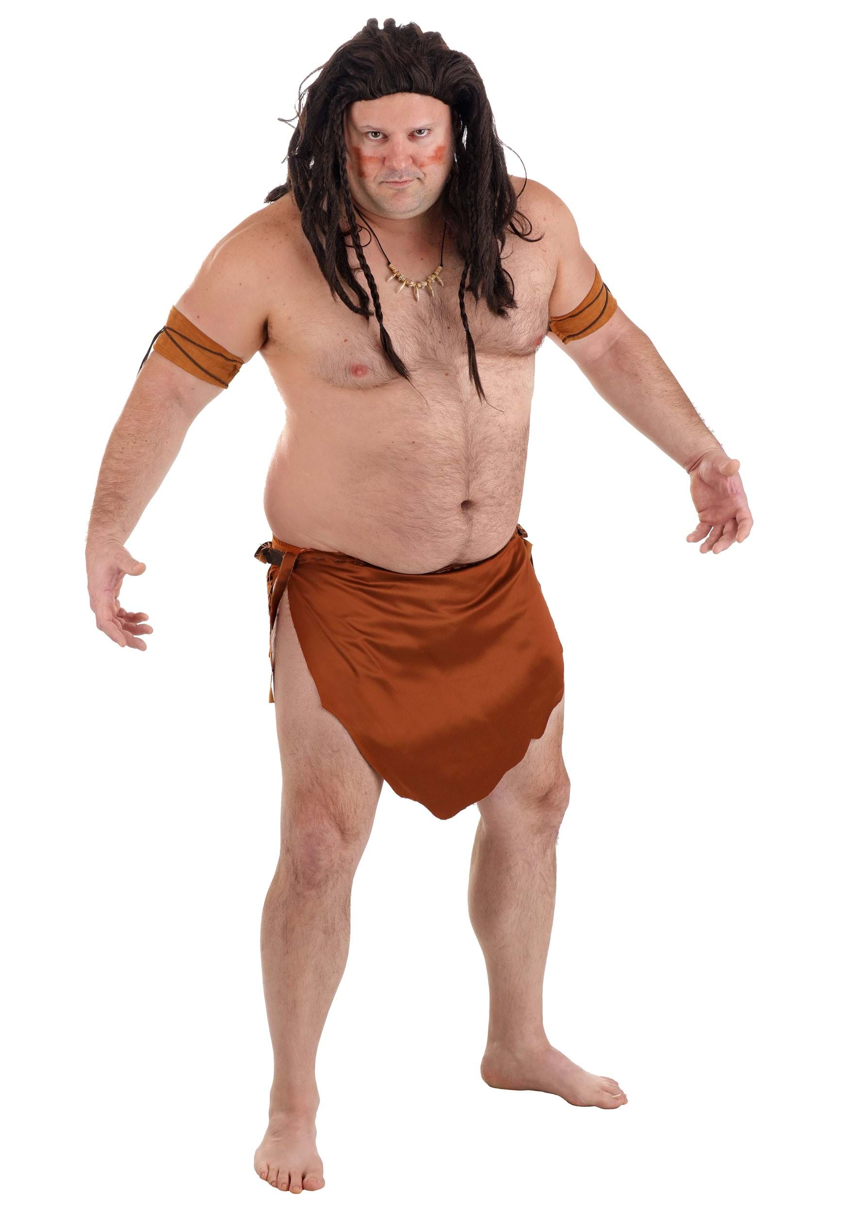 Plus Size Jungle Man Costume For Men , Caveman Costumes