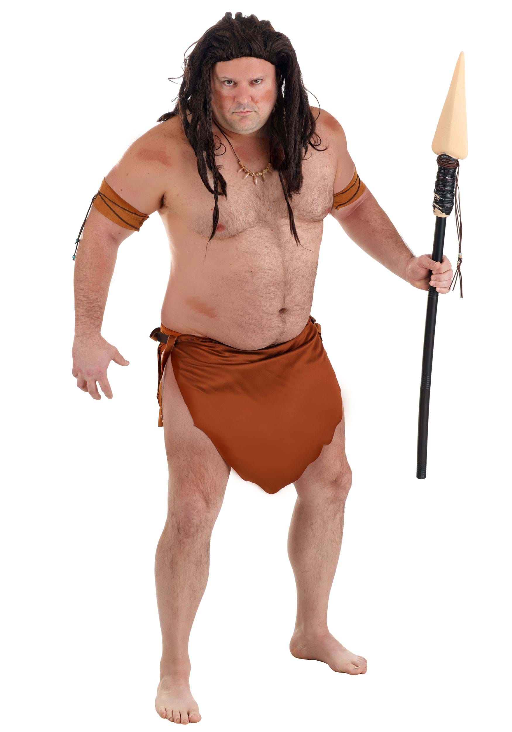 Plus Size Jungle Man Costume For Men , Caveman Costumes
