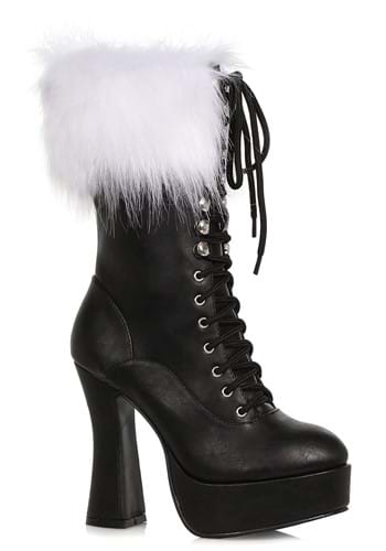 Platform Lace Up Santa Boots for Women