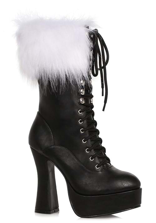 Platform Lace Up Santa Boots for Women