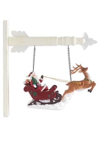 8 Inch Santa and Reindeer Arrow Decoration