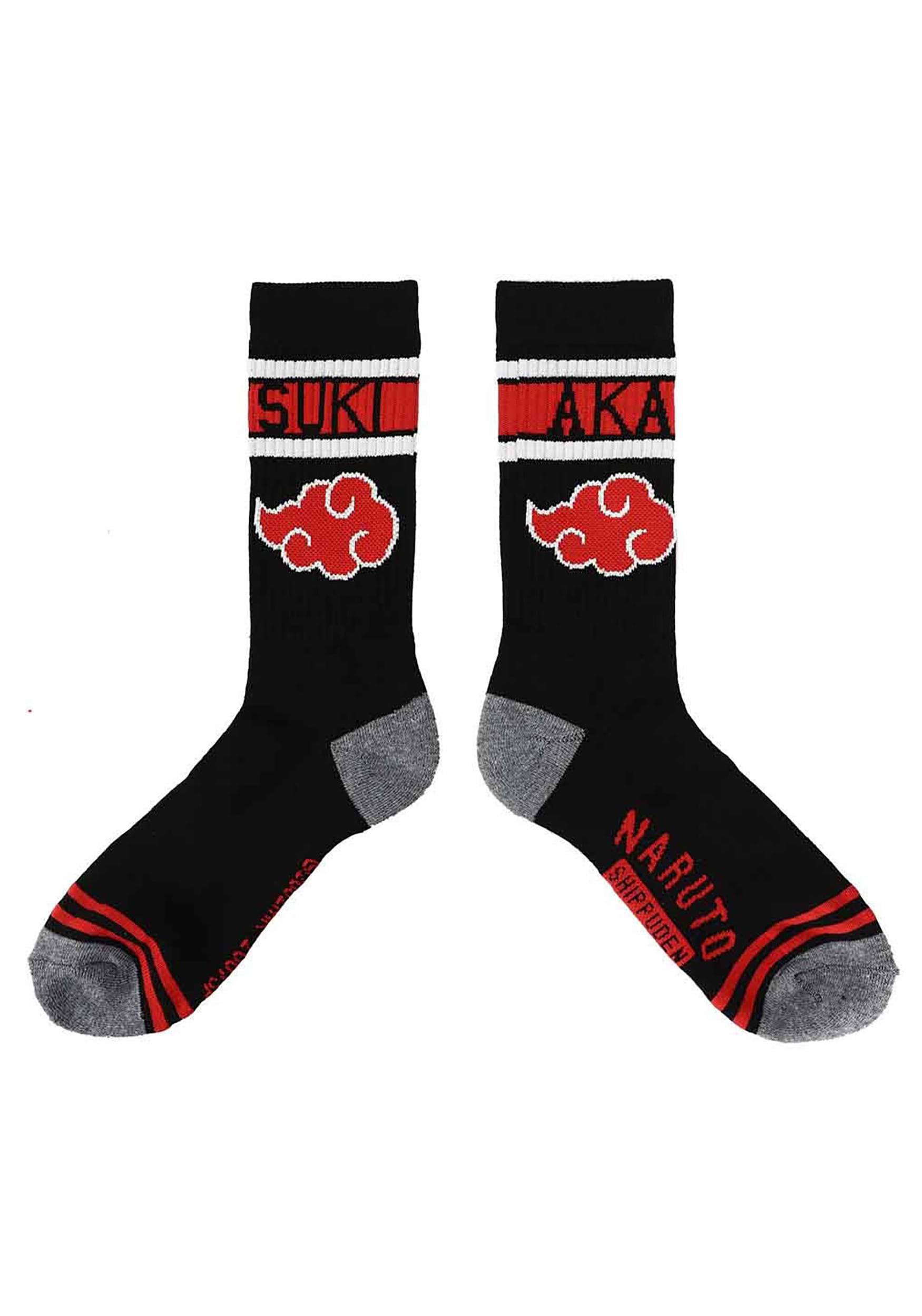 Naruto & Akatsuki 3 Pair Crew Socks
