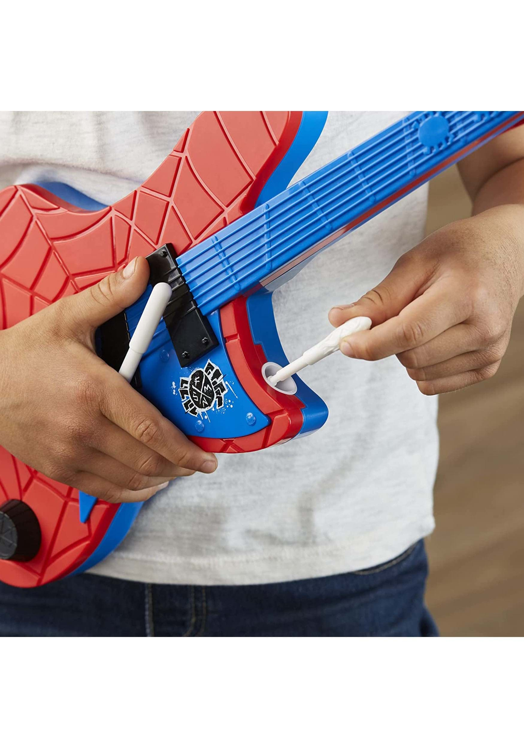 spiderman toy guitar