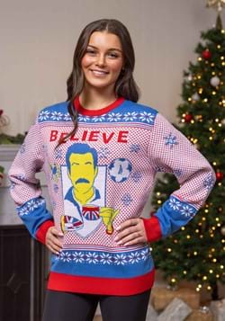 TED LASSO BELIEVE UGLY CHRISTMAS SWEATER Alt 3