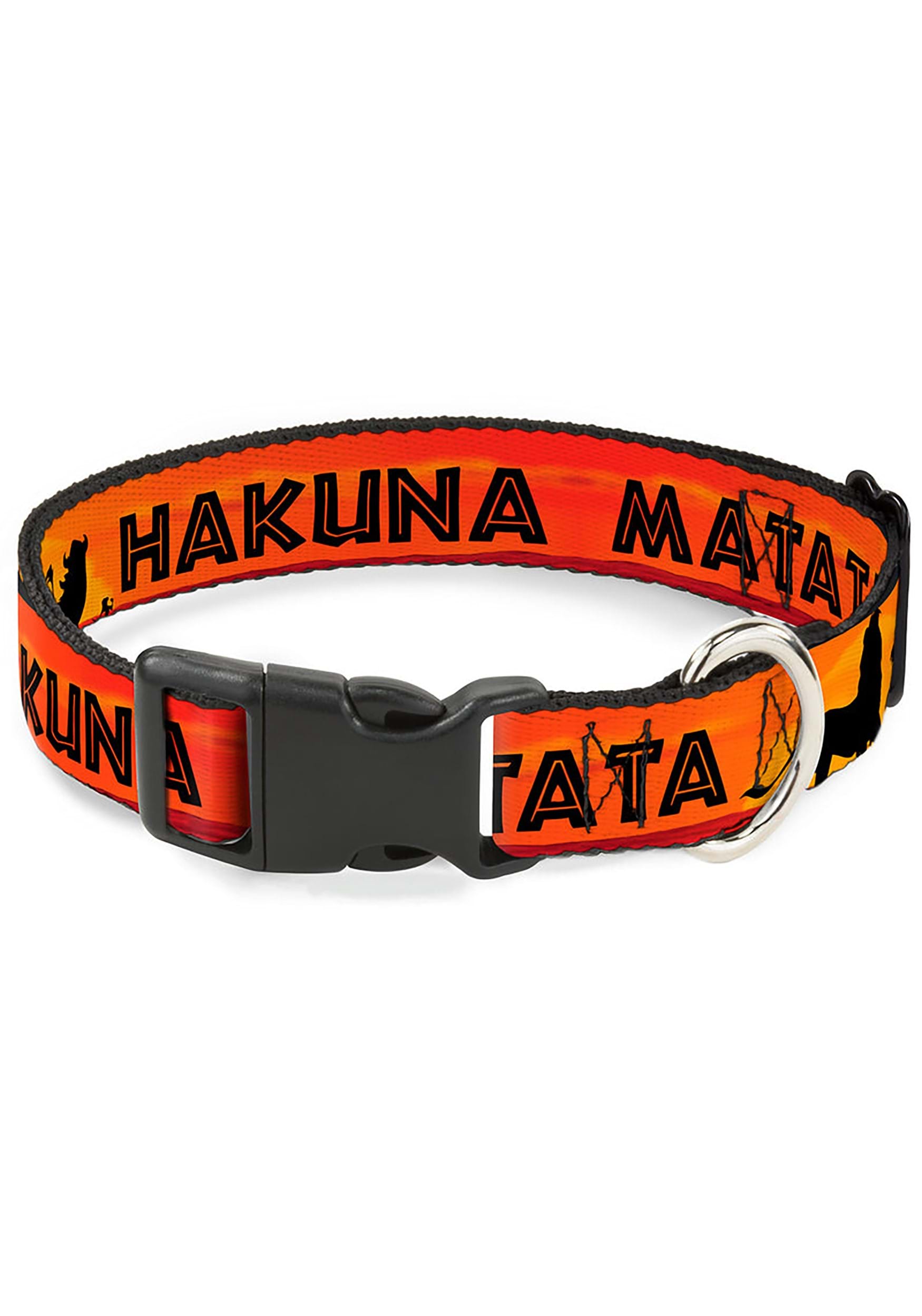 Lion King Hakuna Matata Sunset Orange Plastic Clip Pet Collar