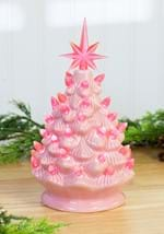 10" Pink Ceramic Christmas Tree Decoration Alt 1