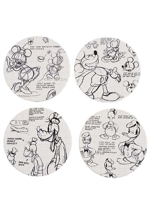 DISNEY SKETCHBOOK COASTERS S/4