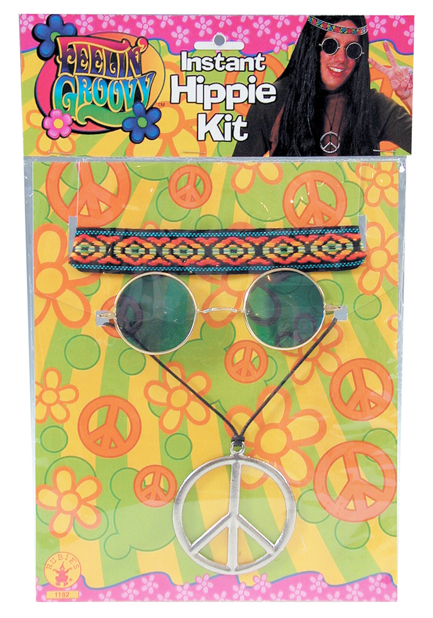 Retro Hippie Adult Accessory Kit , Costume Accessories And DIY Kits