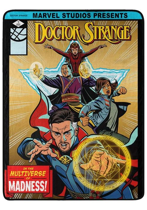 Doctor Strange Comic Madness Throw Blanket