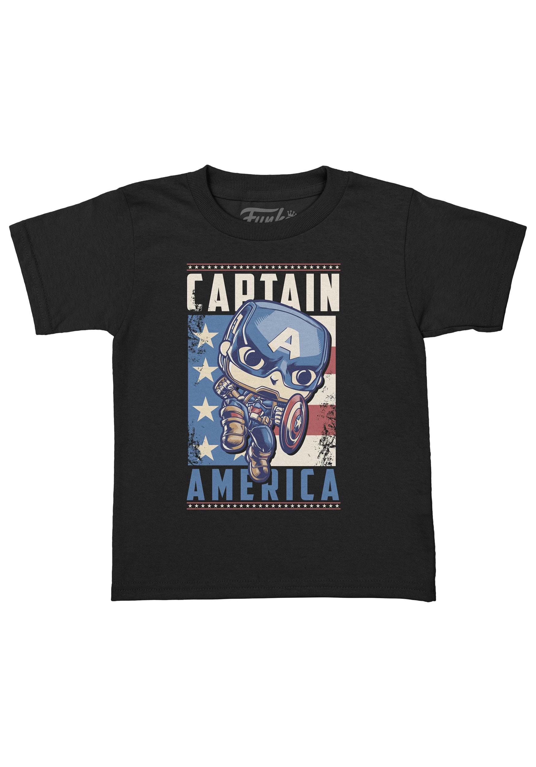Pocket POP! & Tee: Marvel - Captain America Youth Shirt