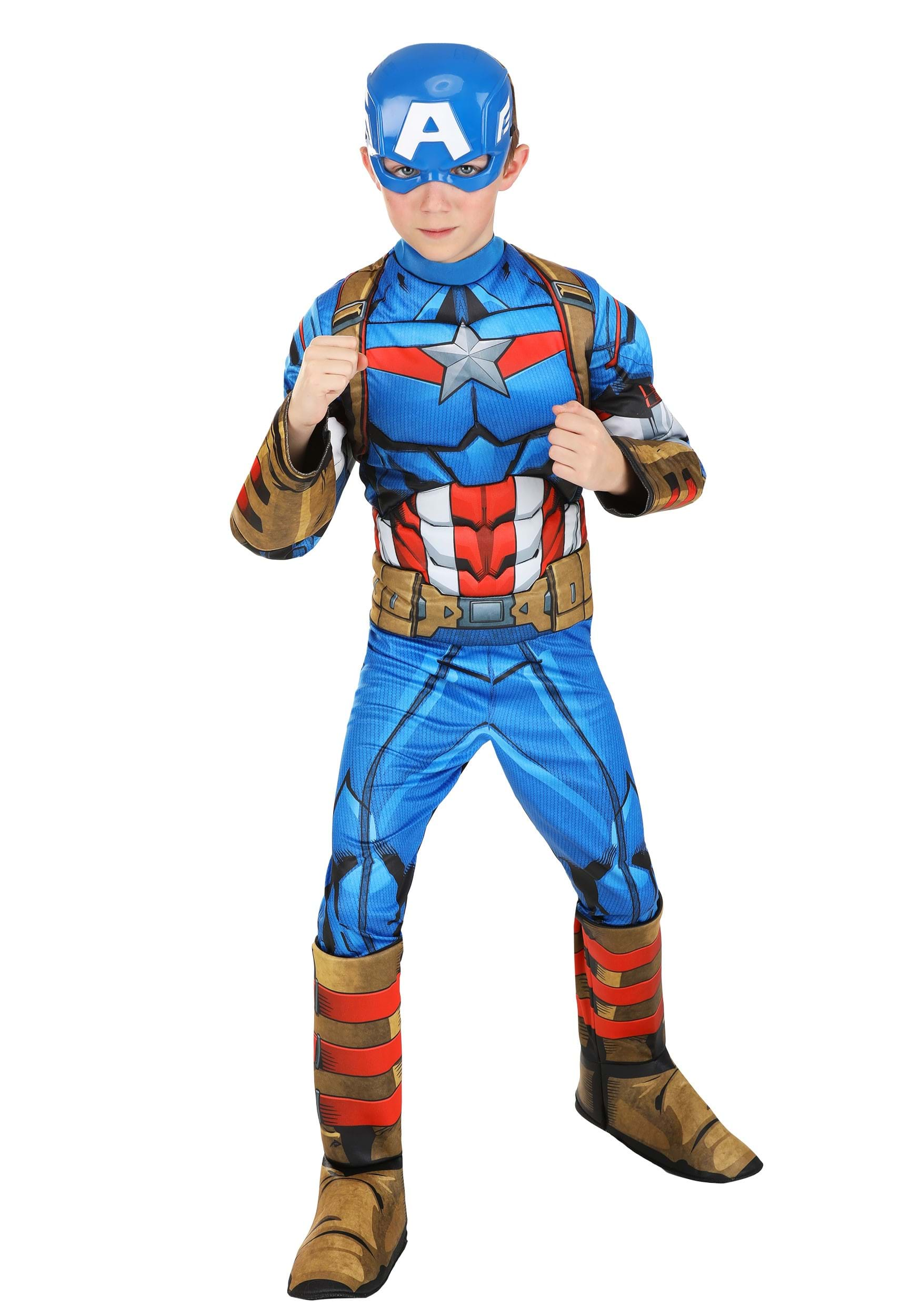 Captain America (Steve Rogers) Boy's Costume , Superhero Costumes