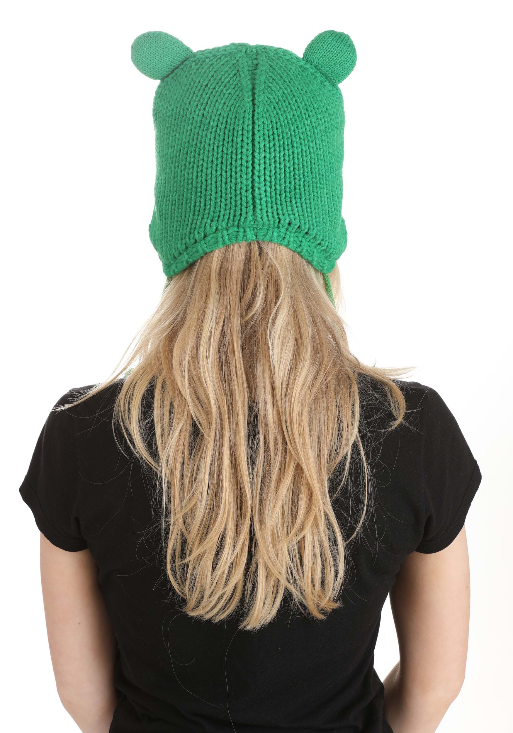 Green Froggy Knit Winter Cap