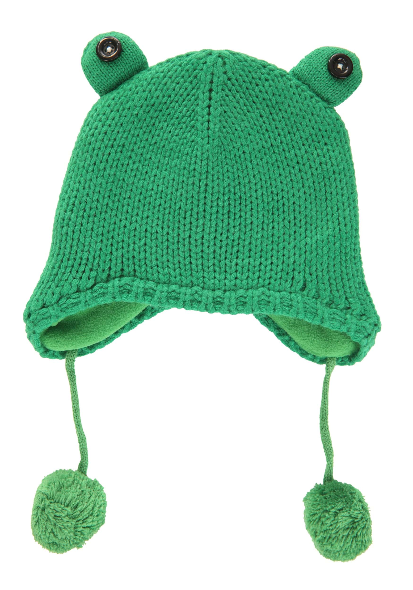 Green Froggy Knit Winter Cap