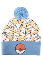 POKEMON PIKACHU ELECTRIC TYPE AOP POM BEANIE Alt 2