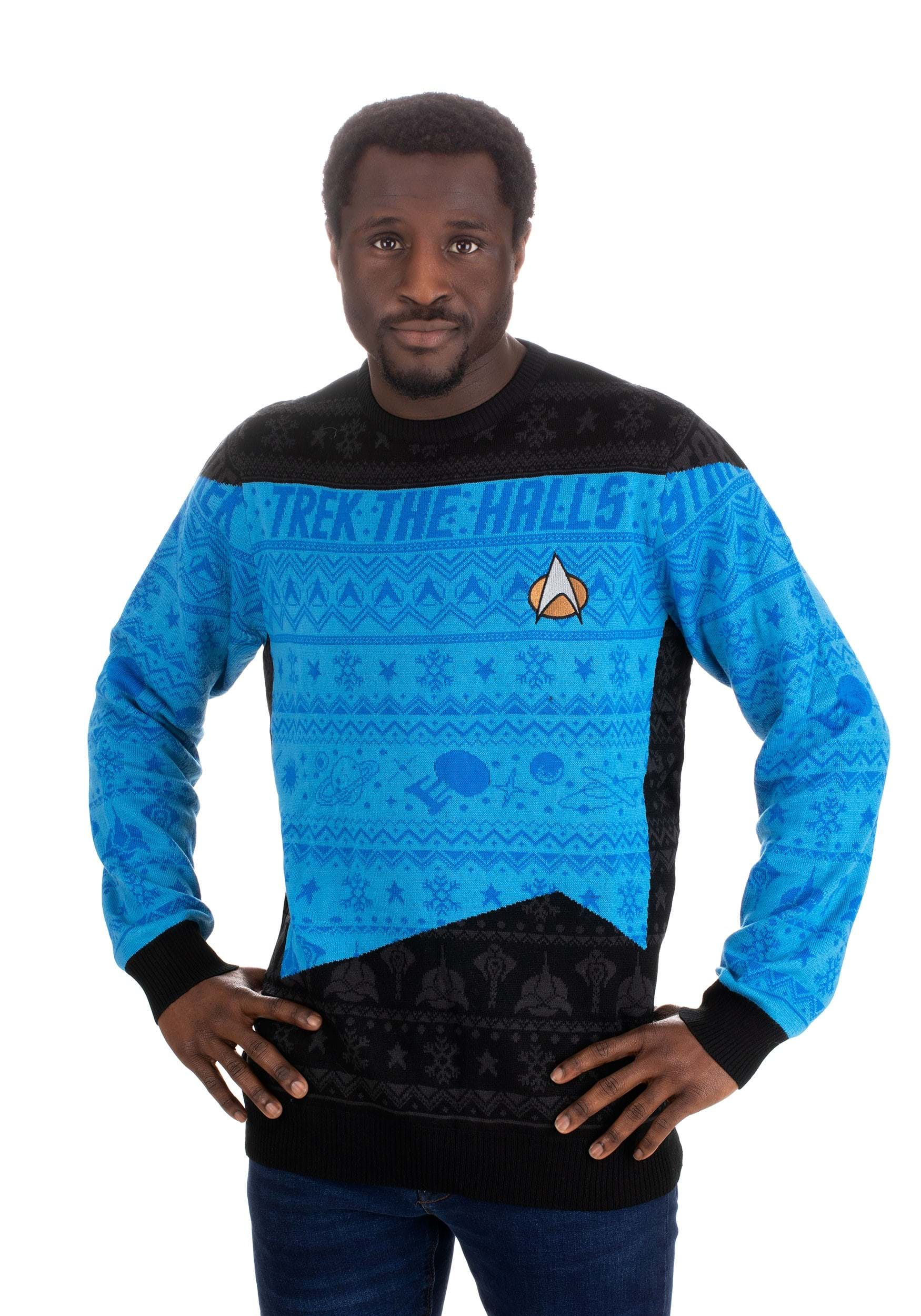 Blue Star Trek Christmas Sweater