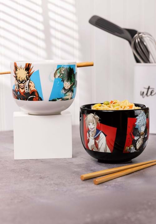 My Hero Academia Heroes Villains Ramen Bowl Set