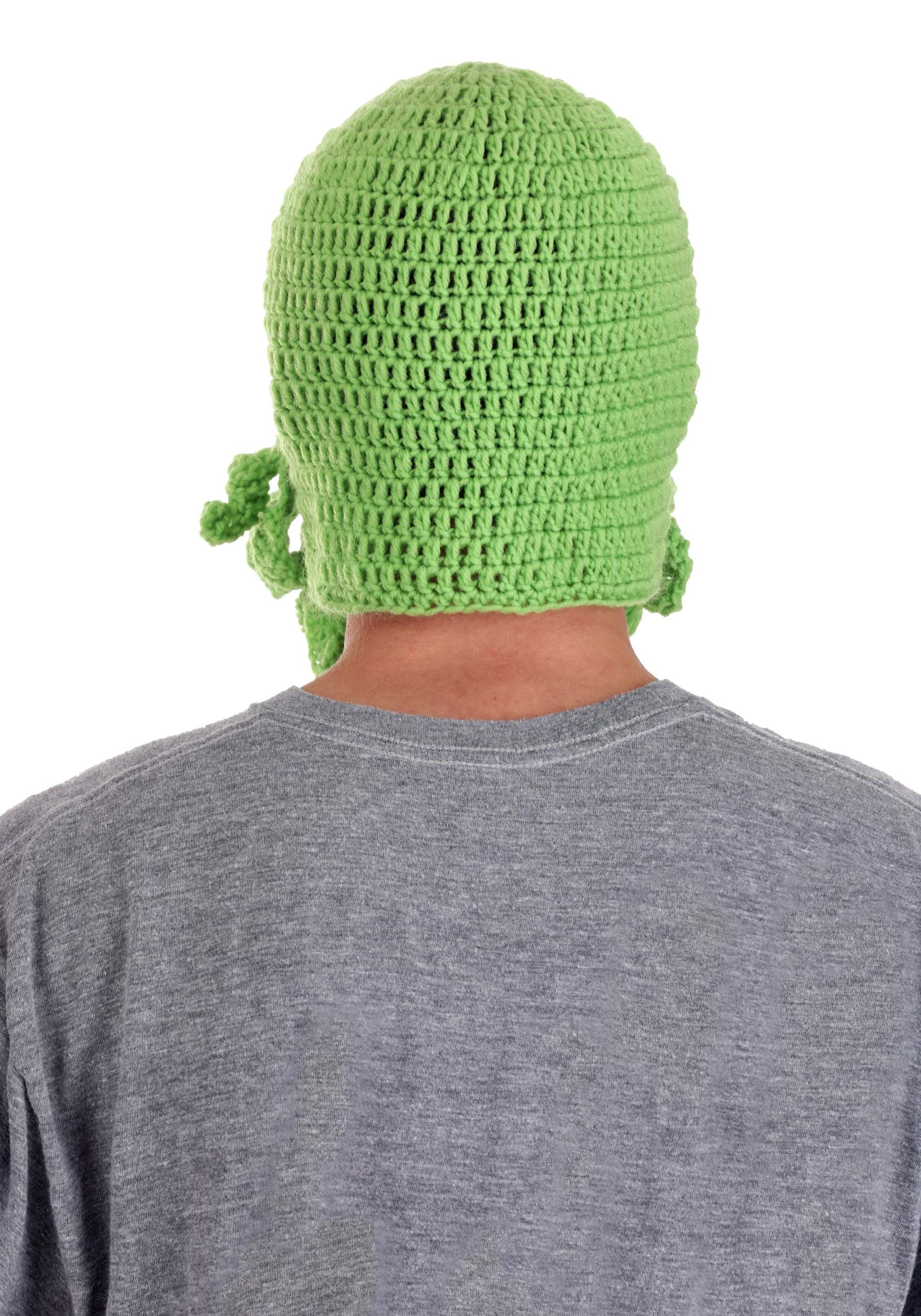 Adult Green Cthulhu Beanie , Monster Costume Accessories