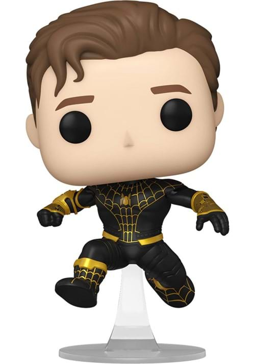 POP Spiderman No Way Home Unmasked Spiderman Black Suit