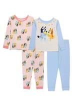 4 Piece Toddler Girls Bluey and Bingo Sleep Set