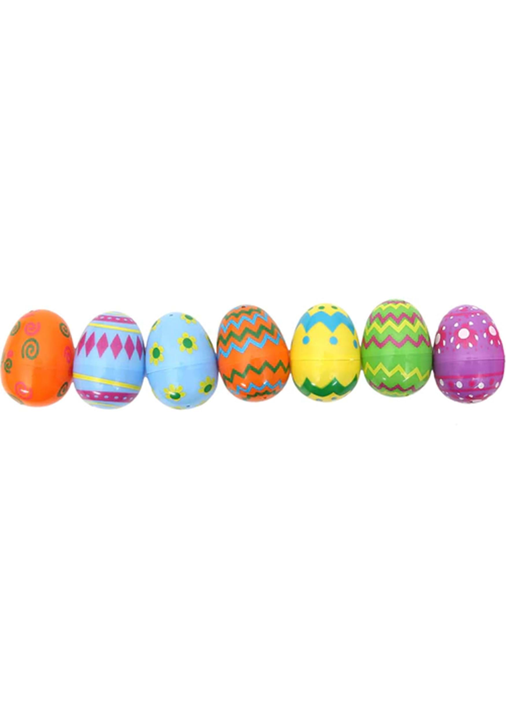100 Piece Printed Plastic Egg Shells , Easter Egg Hunt Accessories