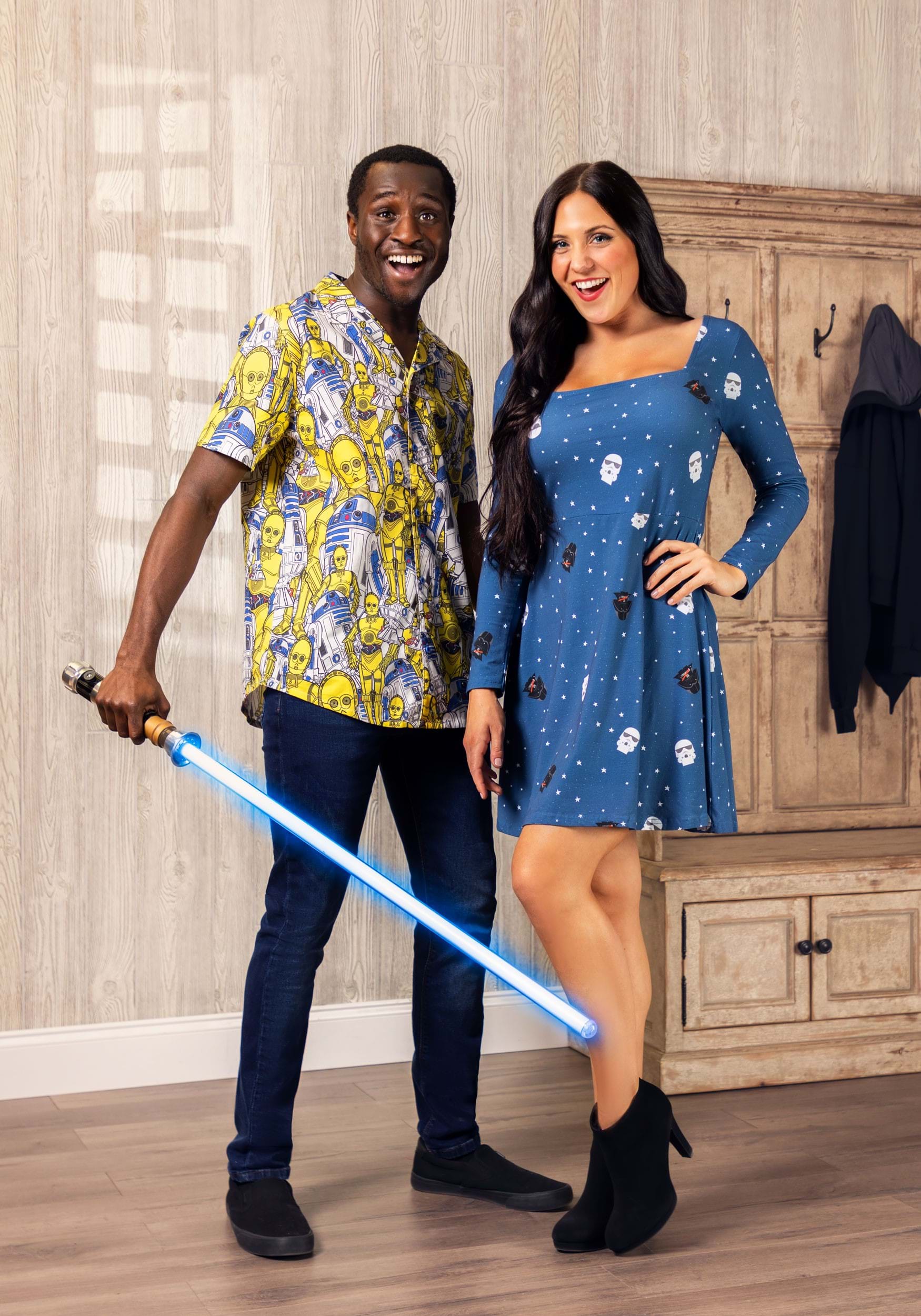Cakeworthy Star Wars Droid AOP Button Up Shirt For Adults