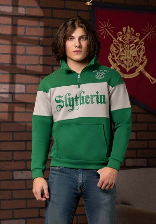 UNISEX SLYTHERIN 1/4 ZIP SWEATER