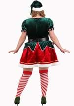Womens Plus Size Deluxe Festive Elf Costume Alt 1