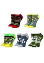 JURASSIC PARK ICONS 5 PAIR ANKLE SOCKS