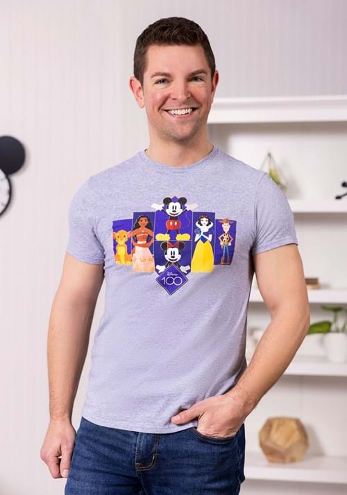 Adult Disney 100th Anniversary Character Panels Shirt