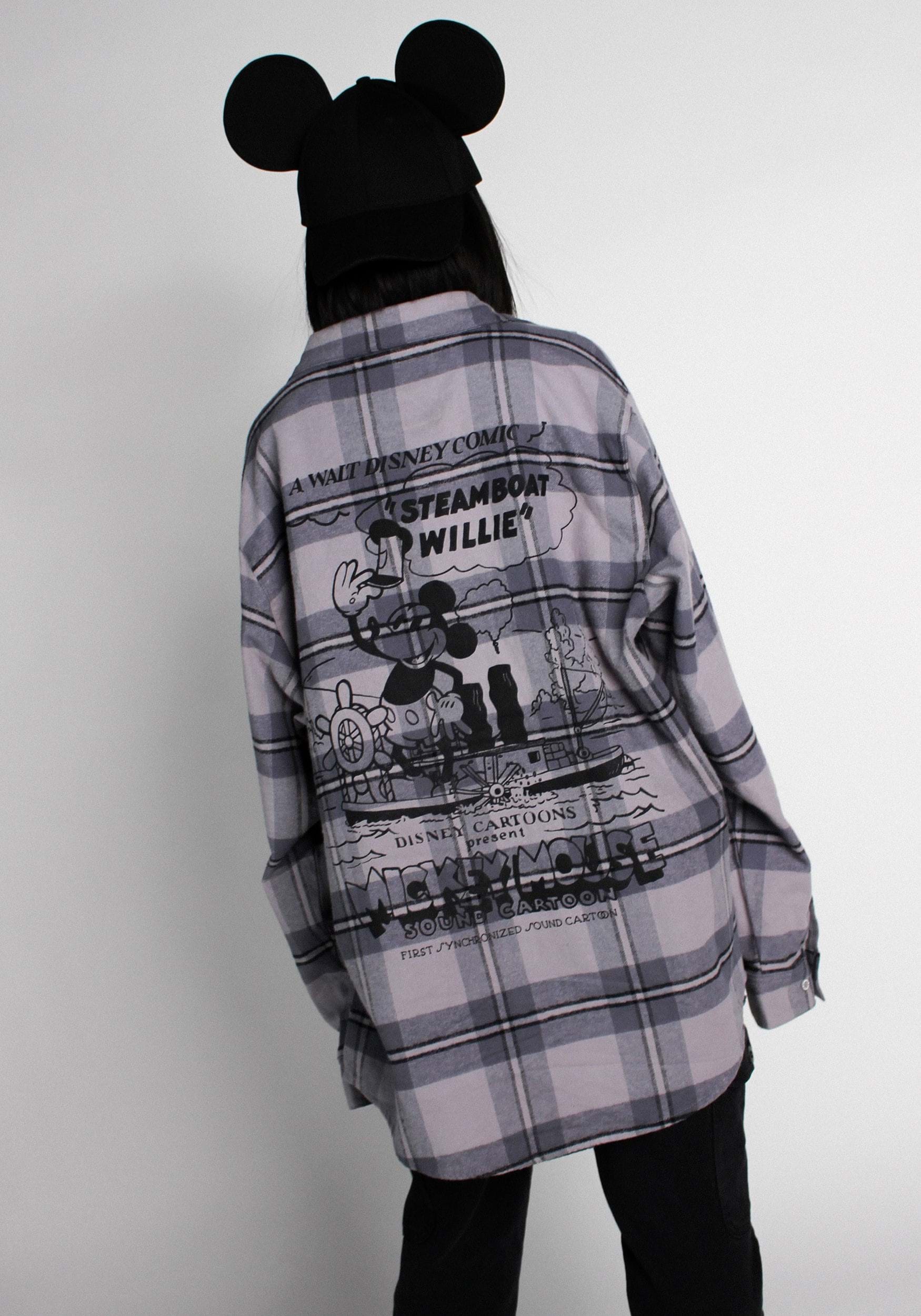Cakeworthy Steamboat Willie Adult Flannel Shirt