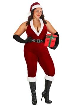 Womens Plus Size Sexy Santa Bodysuit Costume