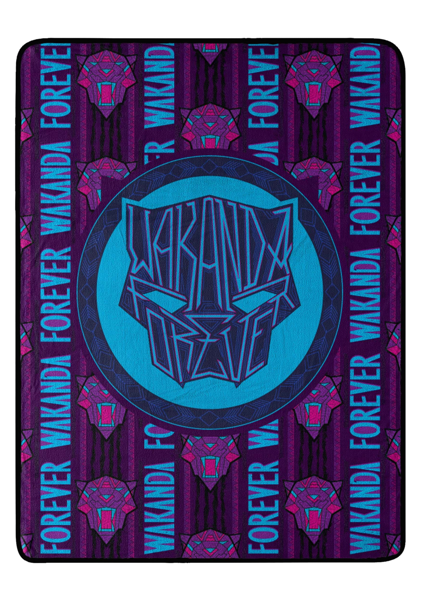 Black Panther Wakanda Forever Sign of Strength Micro Raschel Blanket