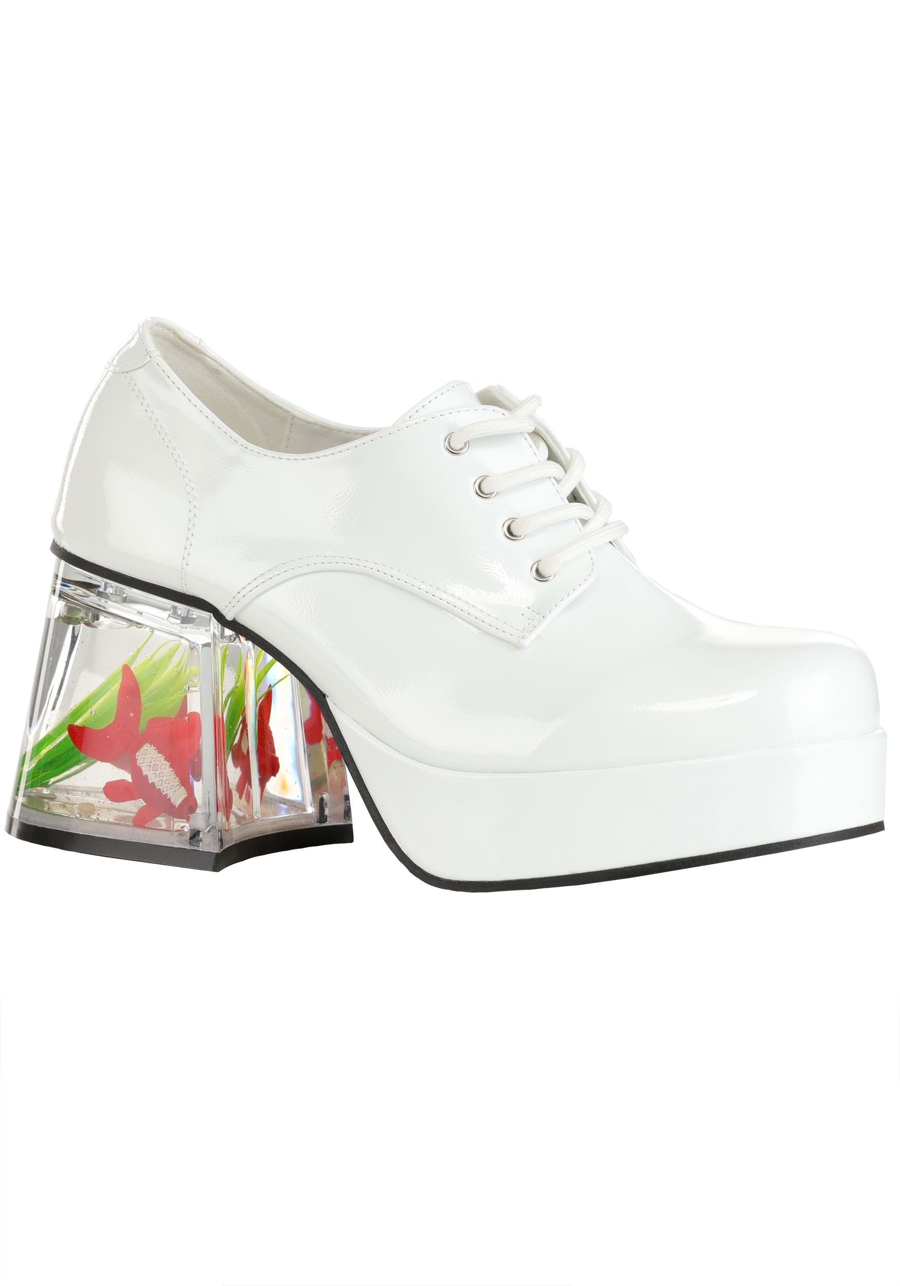 White Goldfish Platform Shoes Adult | Costume Shoes