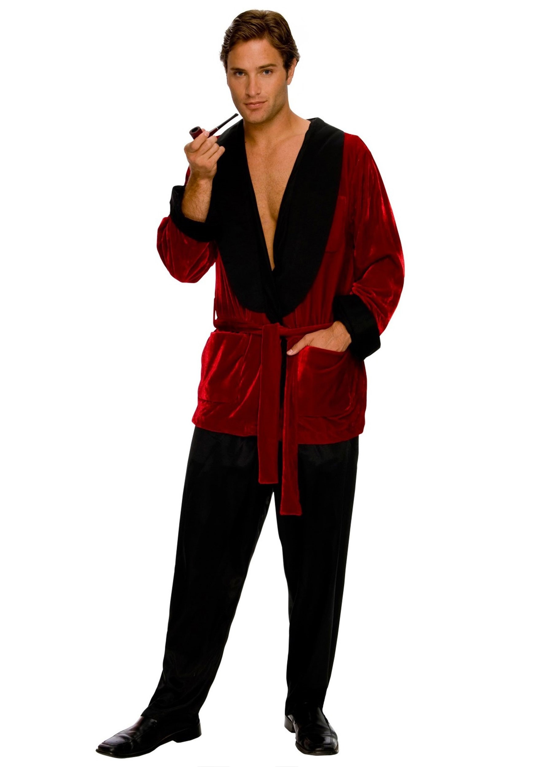 Playboy Hugh Hefner Smoking Jacket Costume for Men